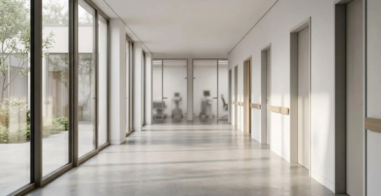 Espace de soins hospitalier moderne et épuré