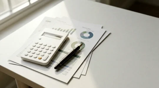 Analyse financière d'un tableau d'amortissement de prêt immobilier avec graphiques et calculatrice
