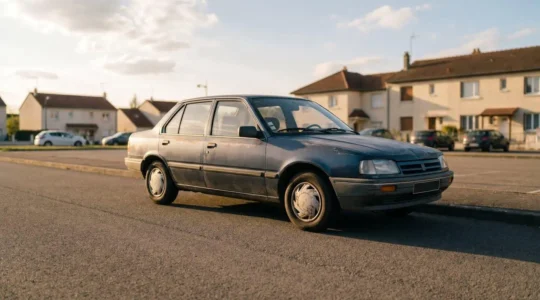 Voiture de plus de 10 ans sur le bord de la route nécessitant une assistance dépannage